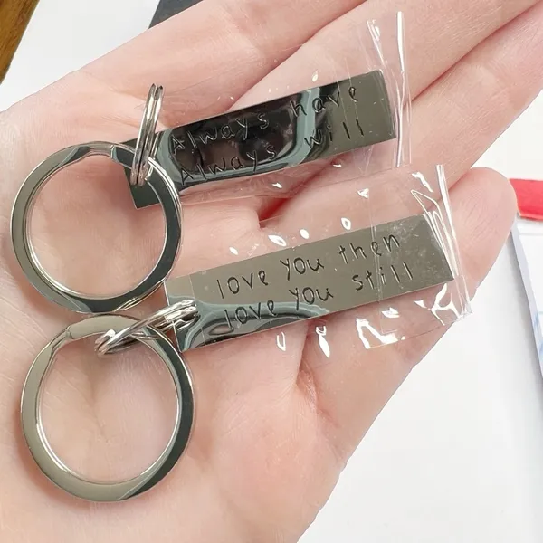 New Love You Then Always Will Couple Family Silver Tone Keychain - Image 5