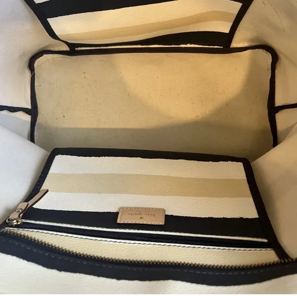 Kate Spade Striped Bondi Road Large Harmony Tote Bag Nautical Coastal Resort - Image 8