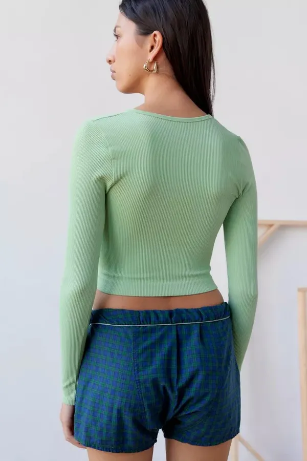 Urban Outfitters Green Long Sleeve Top - Image 2