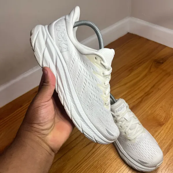 Hoka Clifton 8 “White” 1119394WWH Size 9W NO BOX - Image 11