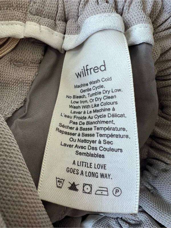 Wilfred High-Waist Paperbag Tie Waist Shorts Tan Size 2 - Image 7