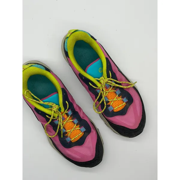 Merrell Waterproof Hiking Shoes Women 6 Pink Navy Neon Trail Sneakers - Image 2