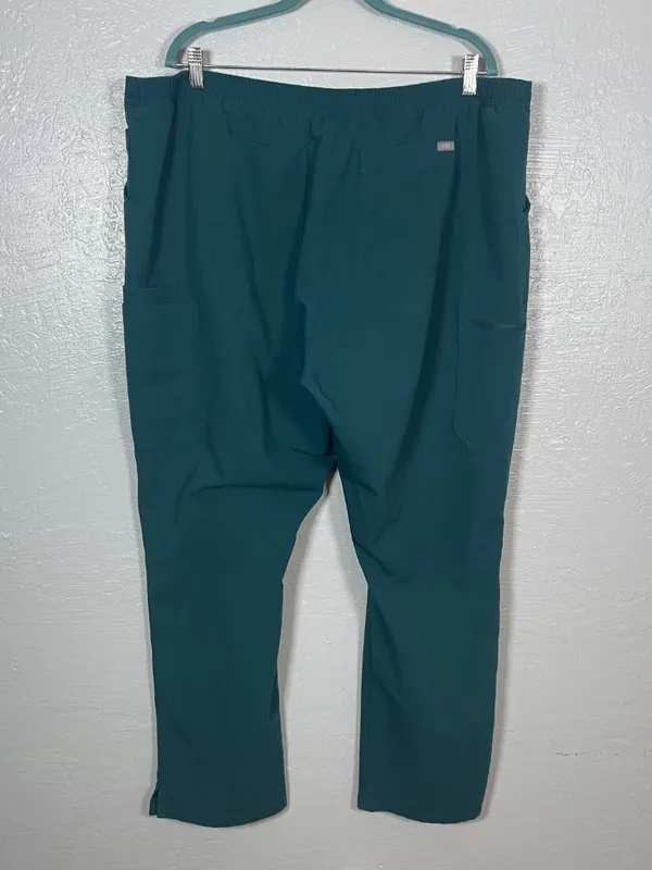 Figs Women Plus Size XXL Caribbean Blue Yola Skinny Scrub Pants Drawstring - Image 4