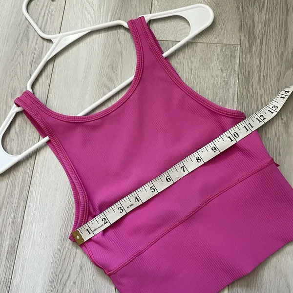 Lululemon Longline Tank power pivot ribbed womens Pink (size 4) workout outdoor - Image 3