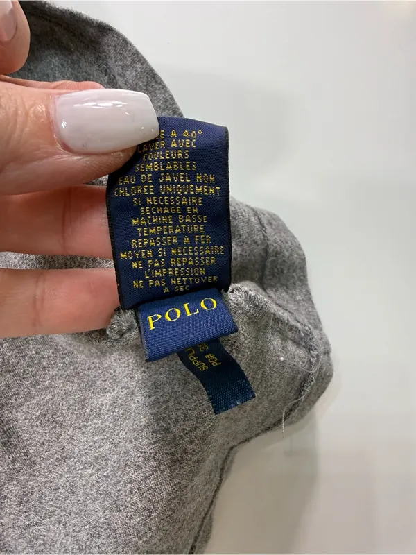 Polo by Ralph Lauren Heather Gray Long Sleeve Crew Tee - Image 7