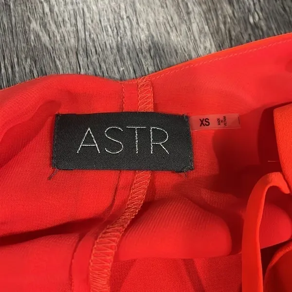 ASTR bright coral lace lined drop back dress - xs - Image 11