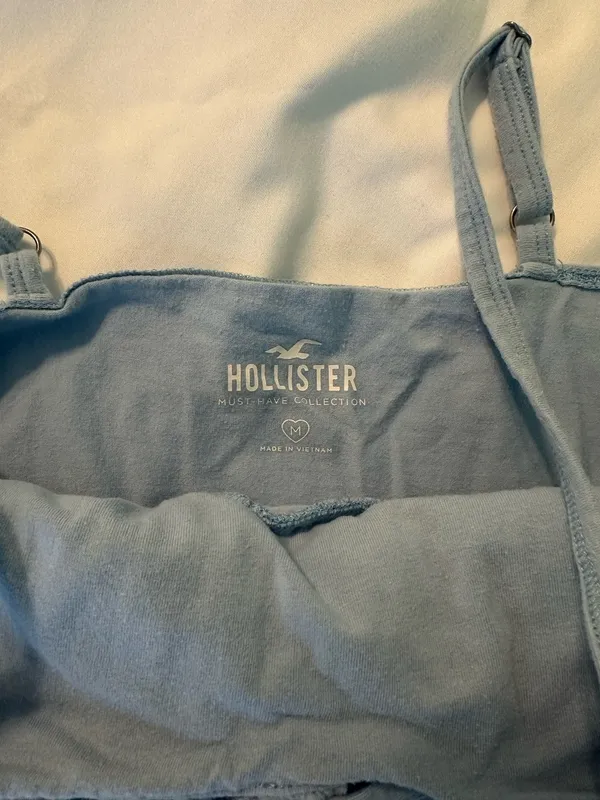Hollister Blue Cropped Tank Top - Image 4