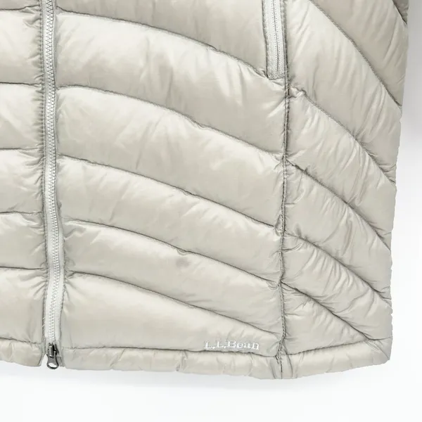 L.L. Bean Womens Ultralight 850 Down Quilted‎ Puffer Coat Jacket Size M Gray - Image 2