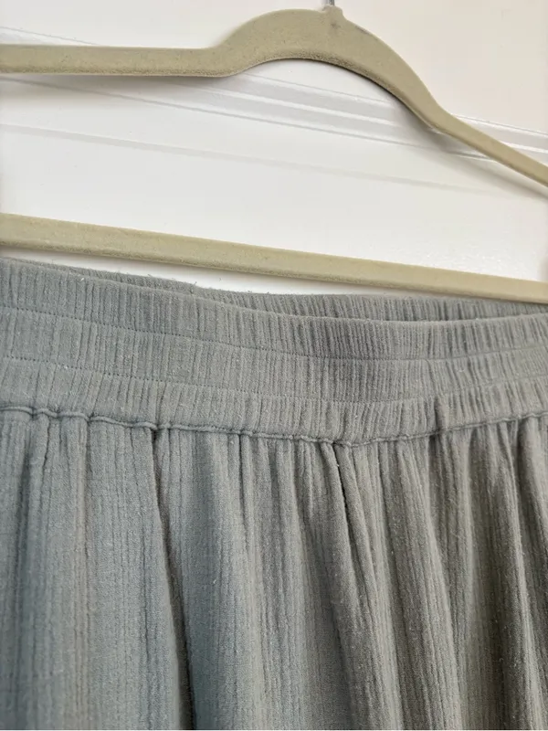 Apiece Apart Organic Cotton Gauze Sage Green Harem Pants Size Medium - Image 4