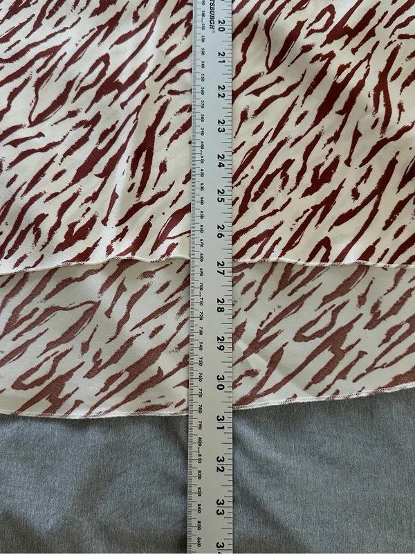 Abercrombie & Fitch Animal Print Zeba Satin Midi Skirt Women’s XS Cream Brown - Image 8