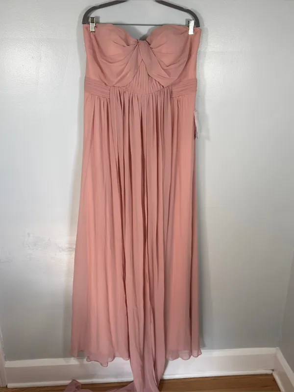Birdy Grey Grace Convertible Chiffon Gown Plus Size 3X Rose - Image 2