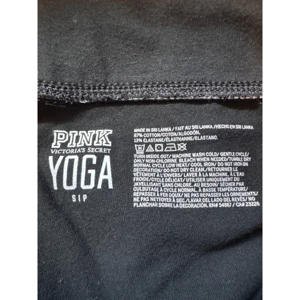 Victoria's Secret PINK Yoga Leggings Womens Small‎ Pocket Black Workout Gym - Image 4