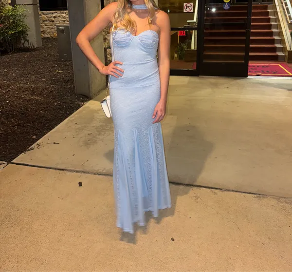 Hello Molly Dress Maxi Blue Floral - Image 6