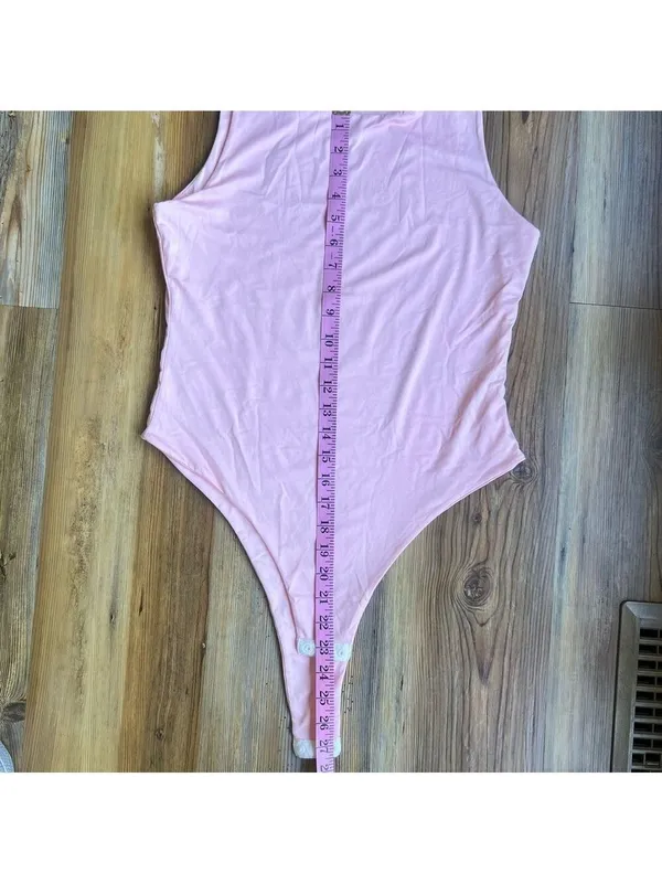 Women's Light Pastel Pink Bodysuit Size Large SKU#C24144 - Image 5