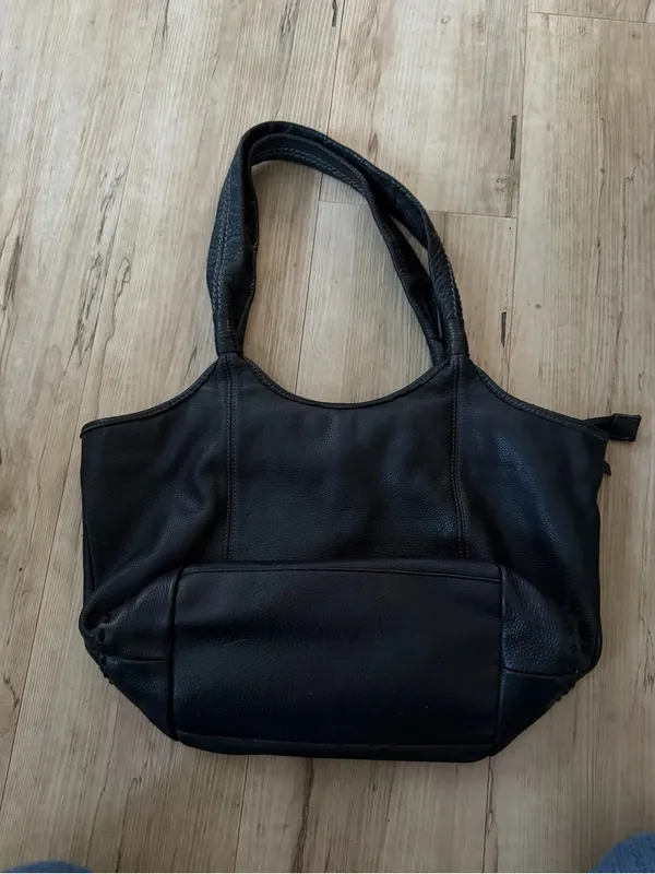 The Sak Black Leather Shoulder Tote - Image 2
