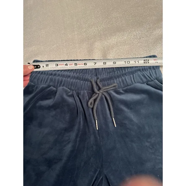 Charlotte Russe Blue Navy Joggers Velour Track Pants - Image 4