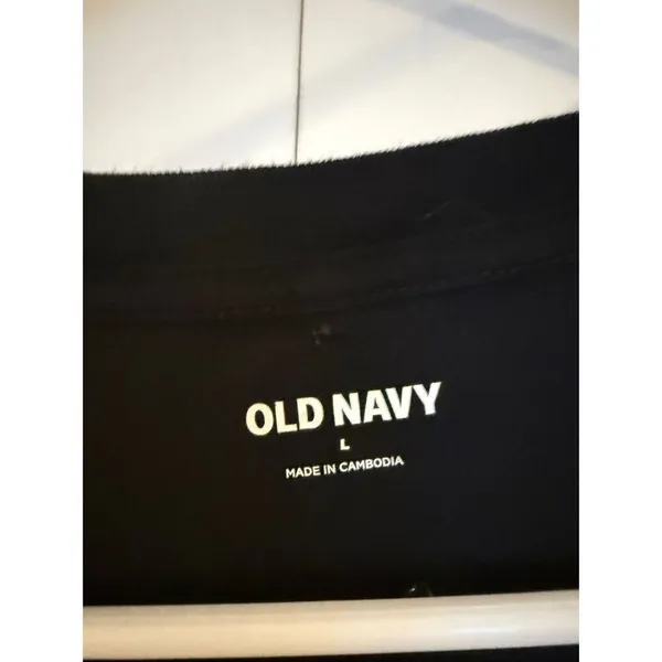 Old navy black flutter sleeve combo top size large - Image 4