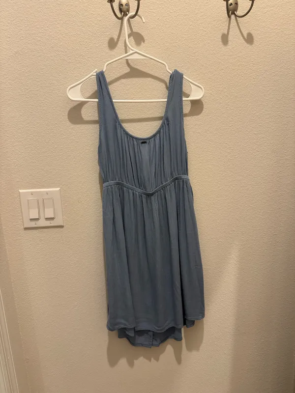 O'Neill Light Blue Button-Front Mini Dress - Image 2