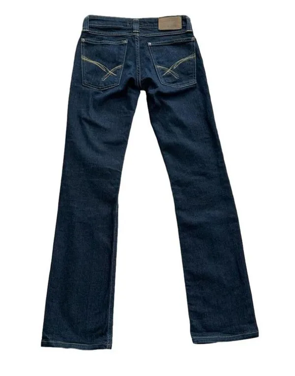 Devinbirds by Nudie Dark Wash Low Rise Birds Bootcut Dry Denim Jeans Size 27 - Image 7