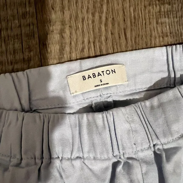 Babaton small blue‎ linen blend pants - Image 4