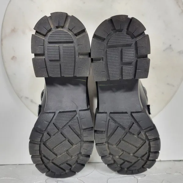 Madden Girl Hoxtonn Chunky Platform Loafer Womens 8 Black Chain Lug Sole‎ Grunge - Image 14