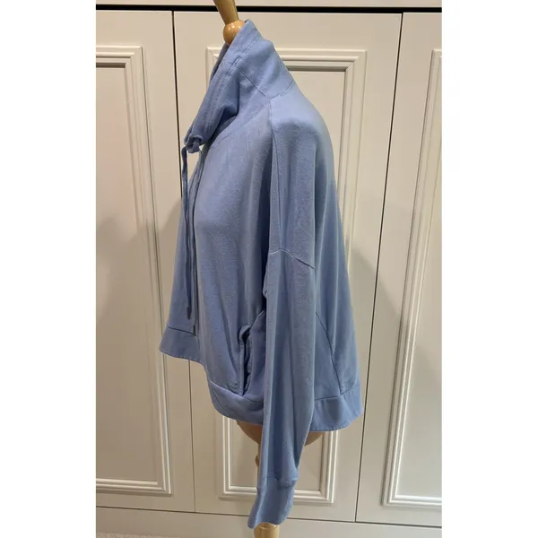 Sweaty Betty Harmonise Luxe Fleece Sweatshirt Coast Blue Sweater Size US‎ 14 - Image 6