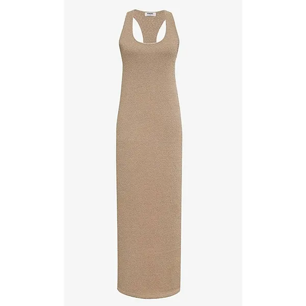 Rumored Cloud Nine Maxi‎ Dress XS Taupe Getaway Vacation Lounging - Image 3