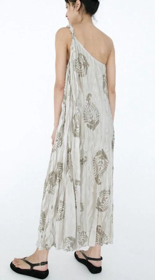 Zara dress maxi oversize fit boho blogger prints casual summer vacation wedding - Image 7