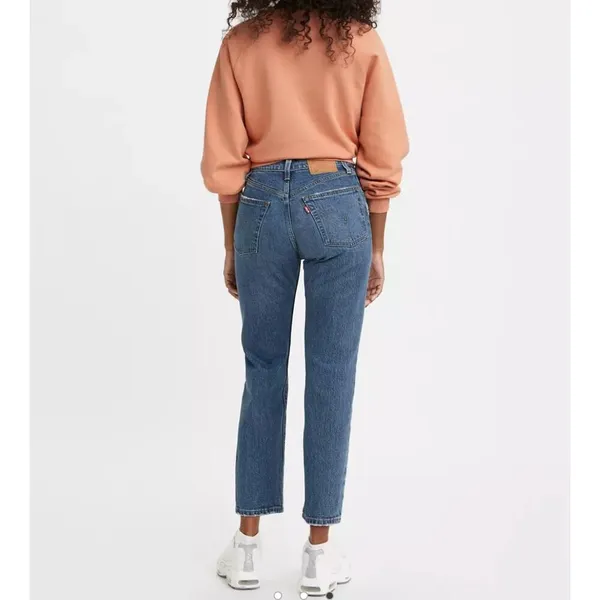Levi's Premium 501 Original Cropped Womens Jeans High Rise Blue W 26 L 26 NWT - Image 2