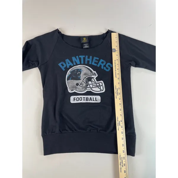 NFL Juniors Collection Carolina Panthers Black Pullover Sweatshirt Size M - Image 4