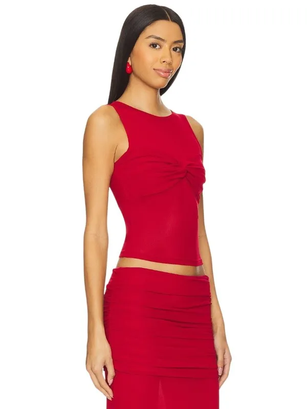 Runaway The Label Meila Top in Cherry Medium Womens Sleeveless Tank - Image 3
