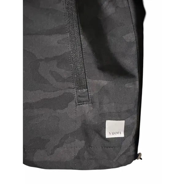 Vuori Outdoor Trainer Shell Hoodie Jacket‎ Black/Gray Camo Women's Size Medium - Image 10