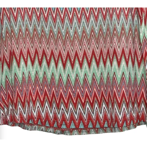 BKE Chevron Striped Top Size Small‎ Fitted Colorful Womens Stretch Blend Buckle - Image 4