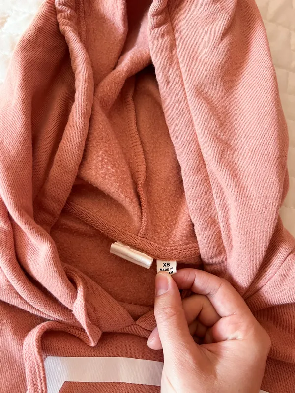 Vans Blush Pink Hoodie Sweatshirt Size XS - Image 3