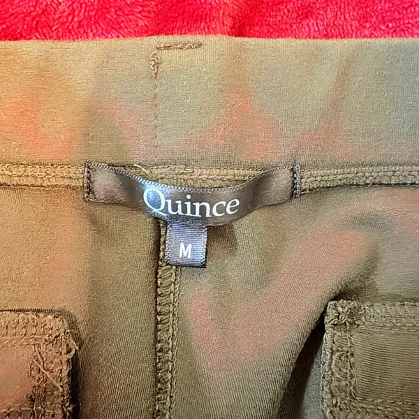 Quince Ultra-Stretch Ponte Straight Leg Pants Olive Green W-PNT-29 Medium - Image 7