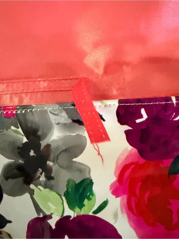 Vintage Gunne Sax Floral Envelope Clutch in White with Pink, Purple & Red Blooms - Image 5