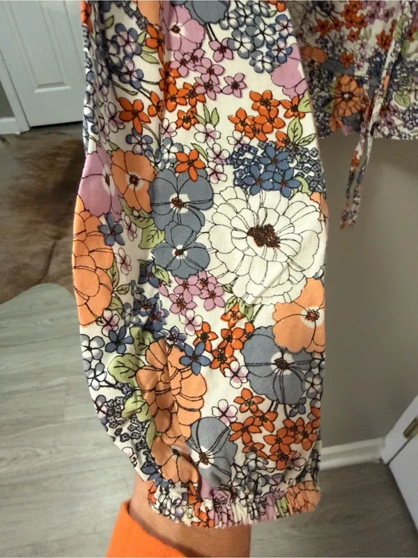 Japna Floral Bohemian Peplum Top – New Without Tags (Size S) - Image 4