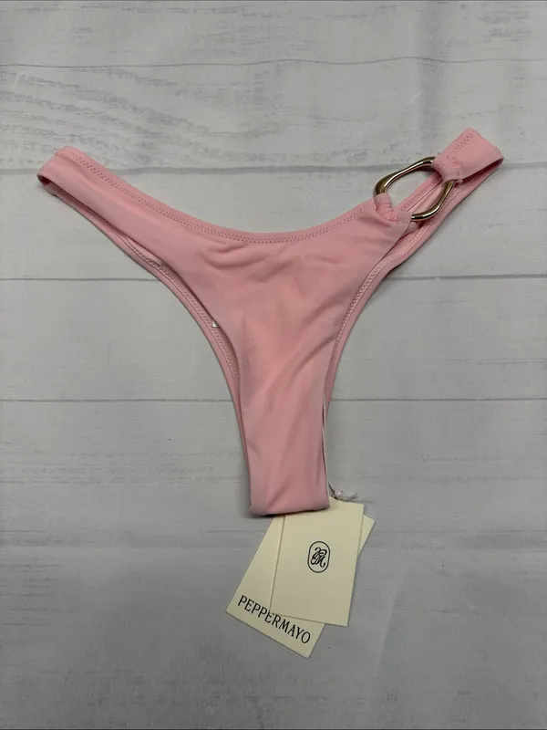 Peppermayo NWT Light Pink Kivara Low Rise Bikini Bottoms Size Small - Image 4