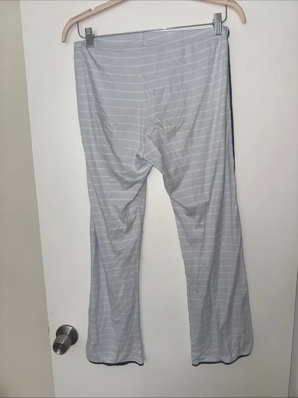 LAKE Light Blue Striped Full Length Pajama Pants - Image 5