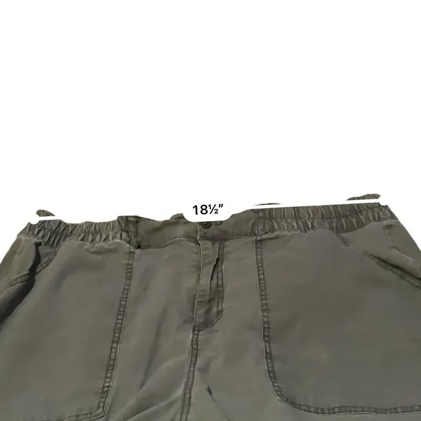 Ava & Viv Utility Ankle Pants Womens 18W Olive‎ Green High Rise Elastic Waist - Image 6