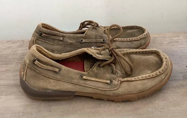 Twisted X WDM0003 Brown Leather Moc Driving Boat Casual Shoes Womans Size 7.5 - Image 3