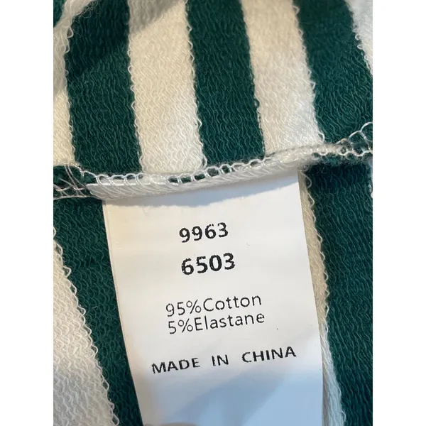 BTFBM Striped Oversized Sweatshirt Top Size M Green Tan New With Tag - Image 5