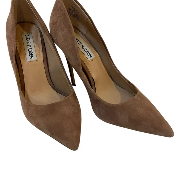 Steve Madden Daisie Beige pinkish Suede Stiletto Heels size 6 - Image 2