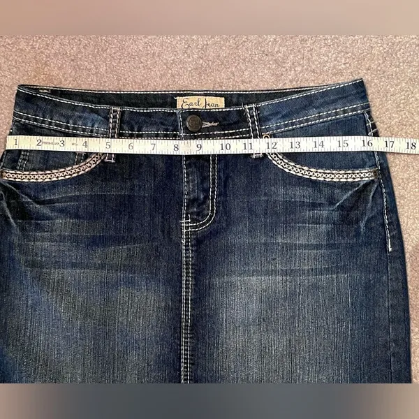 EARL JEAN Vintage Women’s Blue Denim Mini Skirt - Image 9
