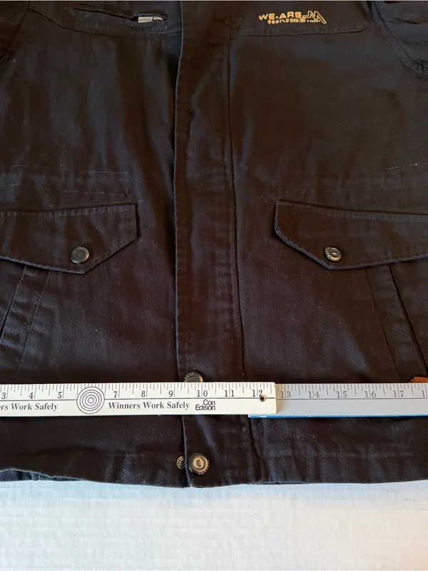Black we.are denim utility/military Jacket Y2K 2008 - Image 11