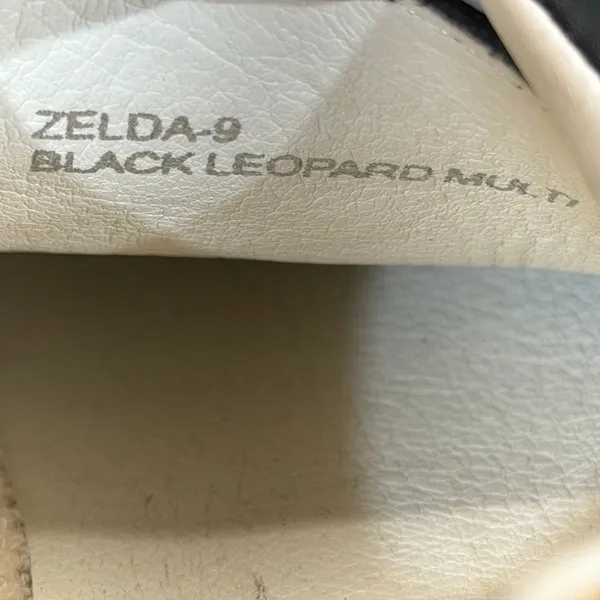 Vintage Havana Zelda Sneakers 9 Black Leopard Print Calf Hair Low Top Platform - Image 7