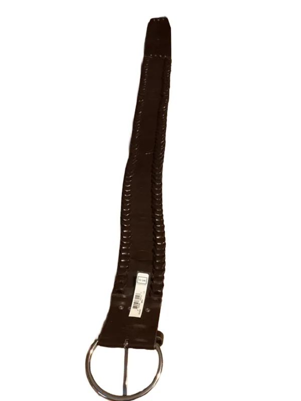 Guess Dark Brown Thick Faux Leather Statement Belt W/Rhinestone Accents (L) - Image 10