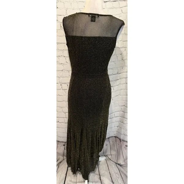 Candalite black and gold metallic sleeveless maxi formal dress Size Medium - Image 3