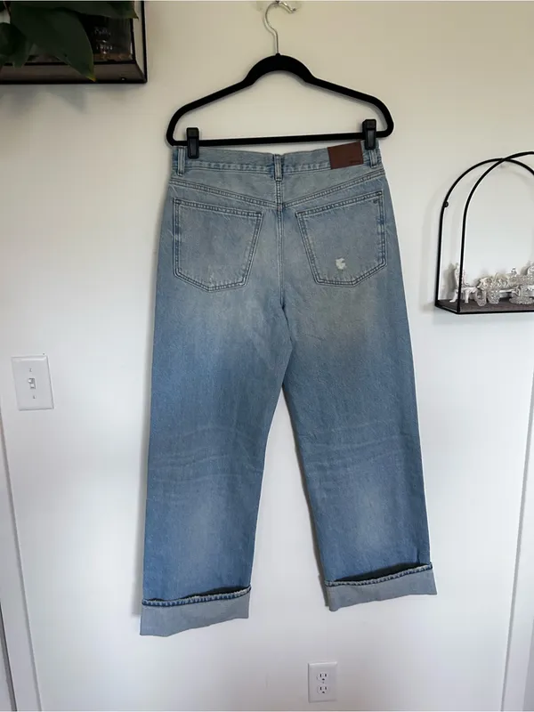 NWT‎ Madewell Low-Slung Baggy Jeans Hallstead Wash Rigid Size 28 - Image 2