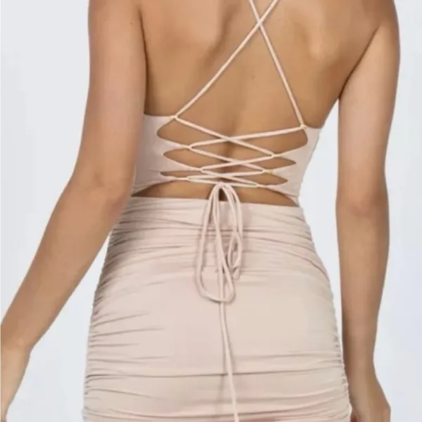 Princess Polly Nude Bodycon Dress - Size Small - Image 2
